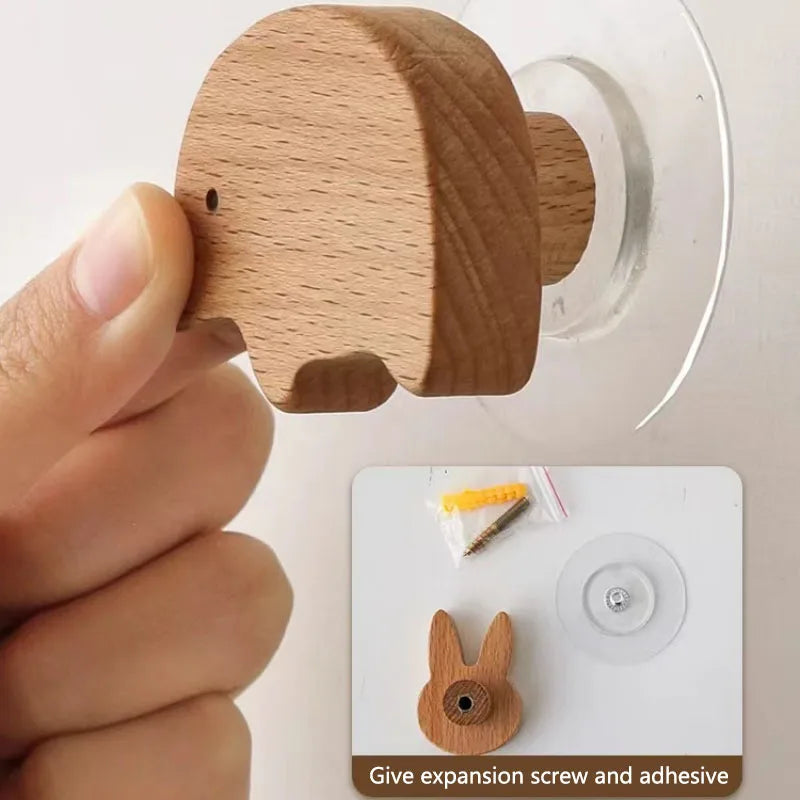 Wildwood Animal Wall Hooks – Solid Wood Kids' Room Organizer