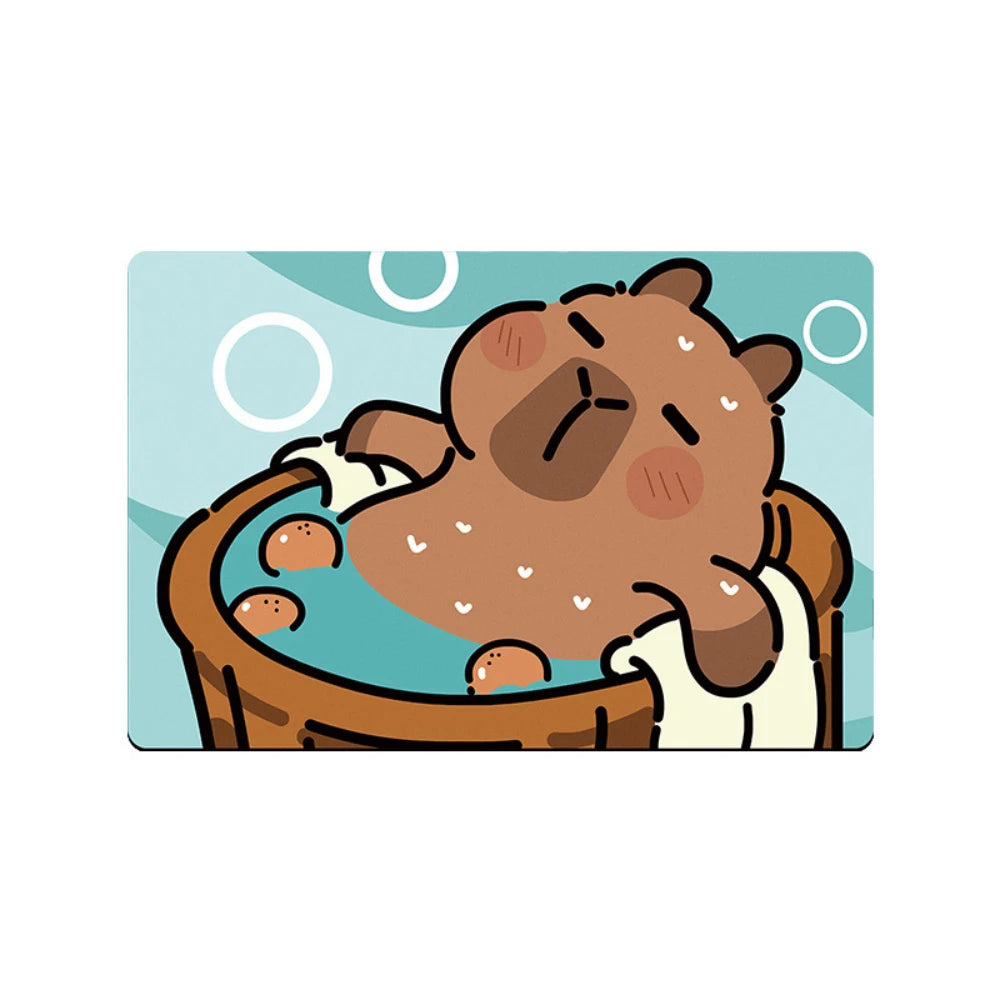 Capybara Bath Absorbent Bathroom Floor Mat – Anti-Slip Quick-Dry Diatom Mud Animal Rug for Bathroom, Entryway, or Kitchen