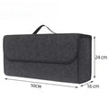 Felt Car Trunk Storage Organizer Bag – Large Compartment, Grey