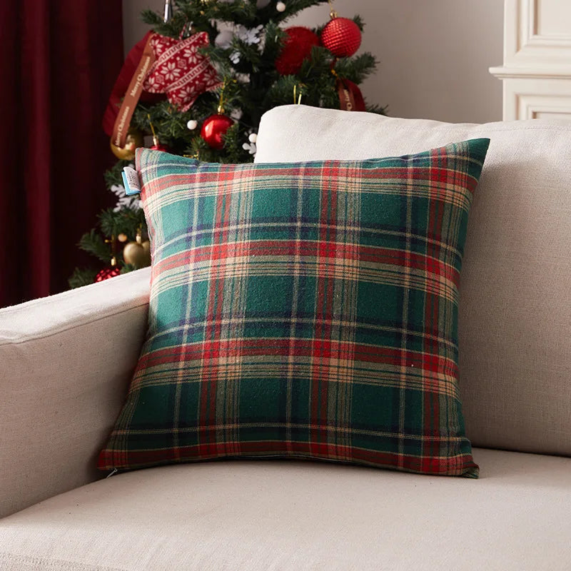 Scottish Tartan Plaid Throw Pillow Covers – Holiday & Cozy Home Decor