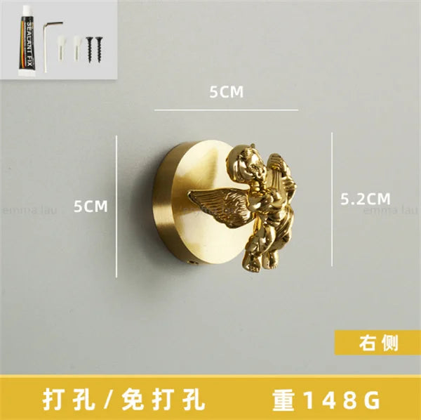 Eden Brass Animal Wall Hook – Sculpted Decorative Hook for Entryway or Bathroom