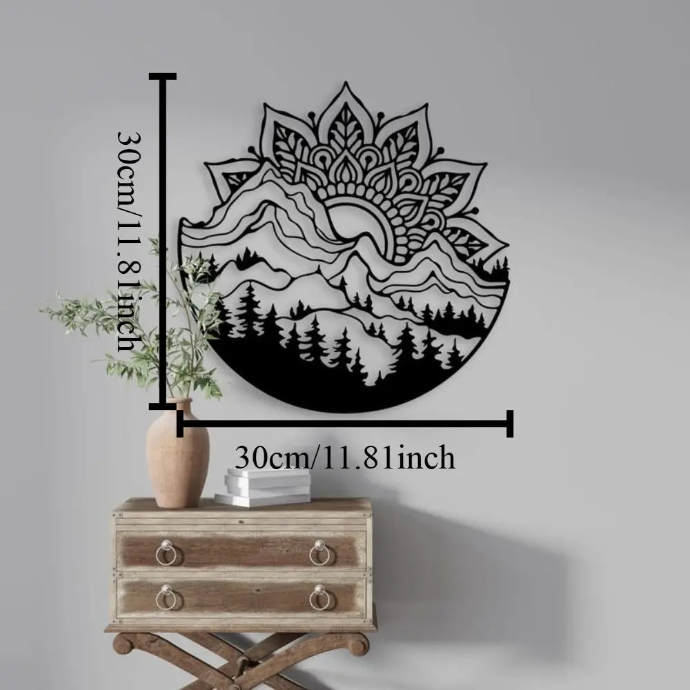 Lakeview Round Metal Wall Art
