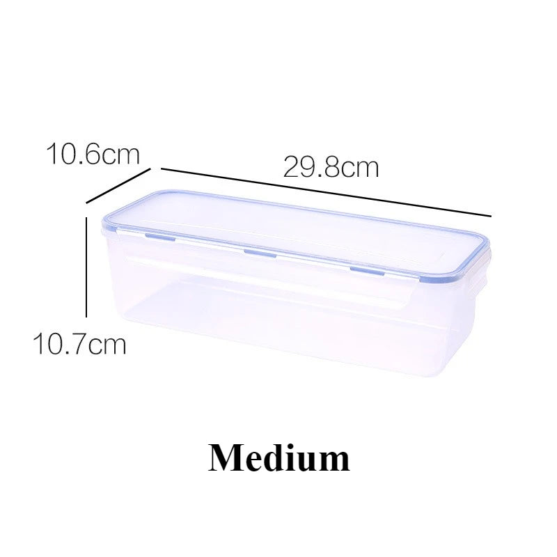 Stackable Airtight Bread Storage Box with Lid – Plastic Loaf & Sandwich Keeper for Fresh Kitchen Counter Organization