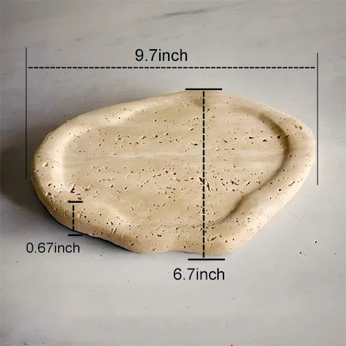 Linden Irregular Stone Vanity Tray – Ceramic Decorative Catchall