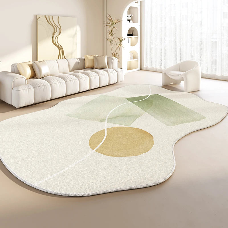 Mizu Irregular Shapes Plush Rug for Living Room or Bedroom