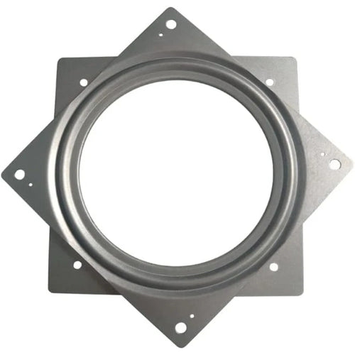 6-inch square turntable bearing with circular center and mounting holes, shown on white background
