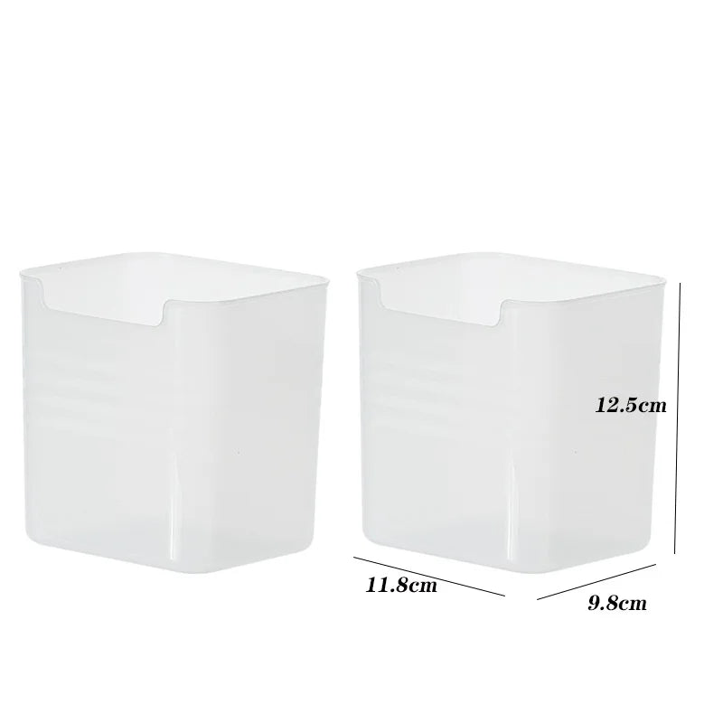 Clear Plastic Fridge Door Organizer Bin for Kitchen Food Sorting & Vegetable Storage
