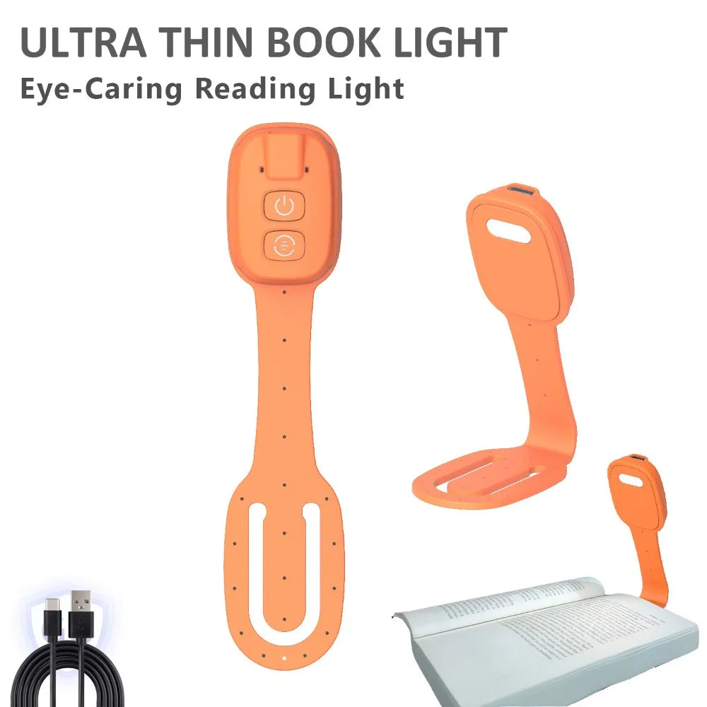 Slim Clip-On Rechargeable Book Light & Bookmark