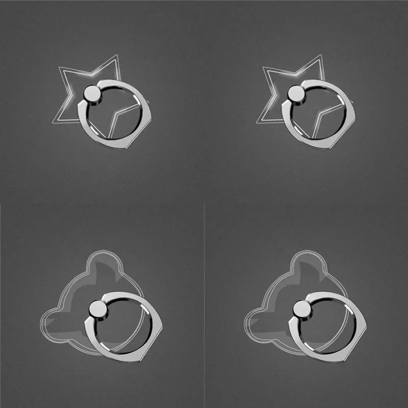 Transparent Animal-Shaped 360° Rotating Phone Ring Holder