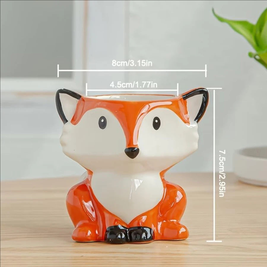 Willow Animal Ceramic Planter for Succulents – Balcony & Table Decor