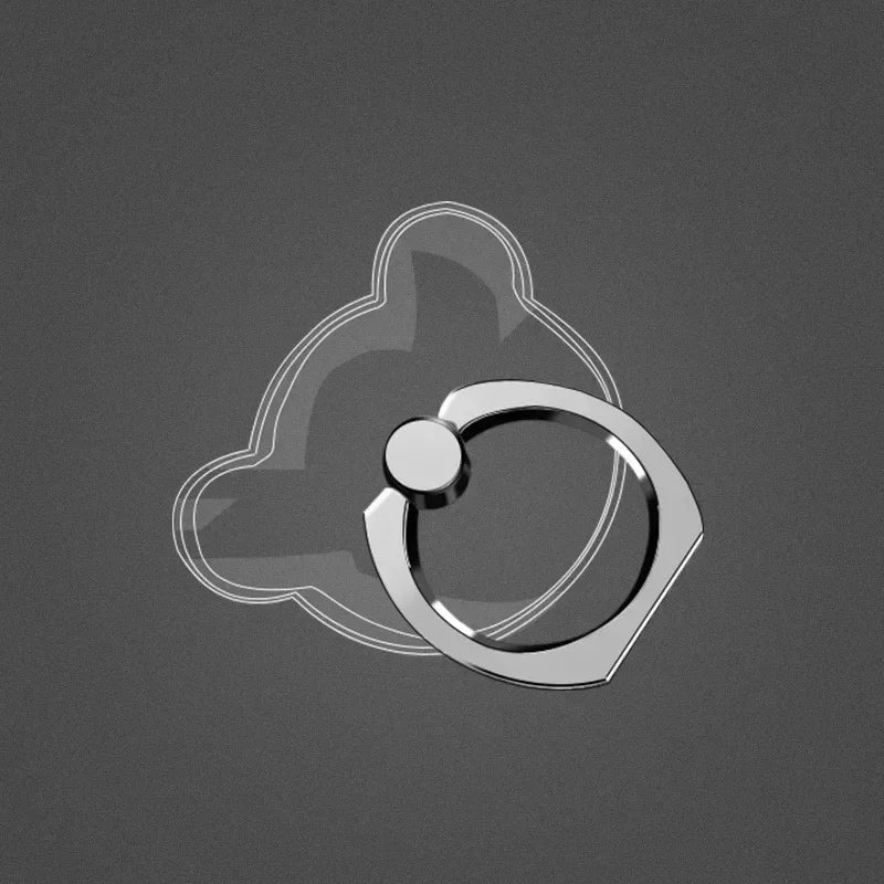 Transparent Animal-Shaped 360° Rotating Phone Ring Holder