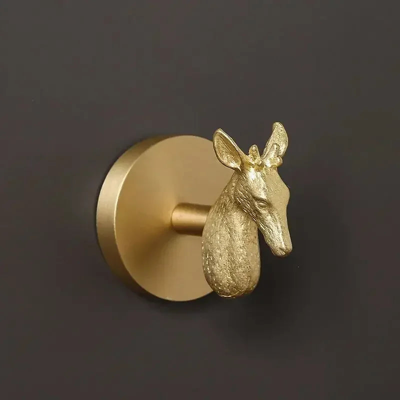 Alder Brass Animal & Botanical Wall Hook
