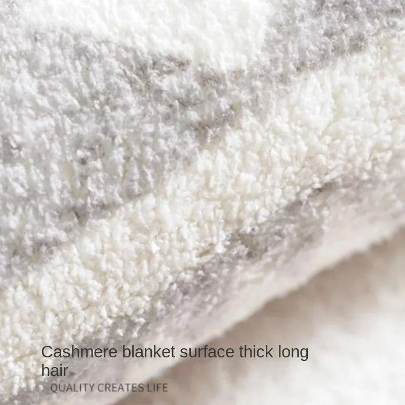 Close-up of soft, thick plush polyester carpet texture