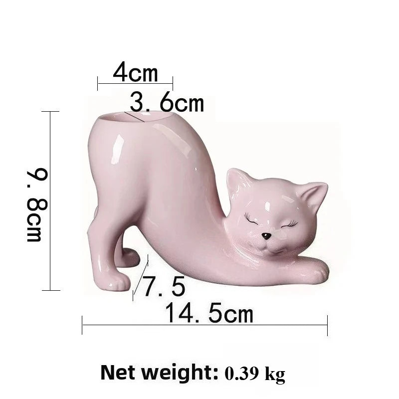 Arlo Cat Ceramic Succulent Planter