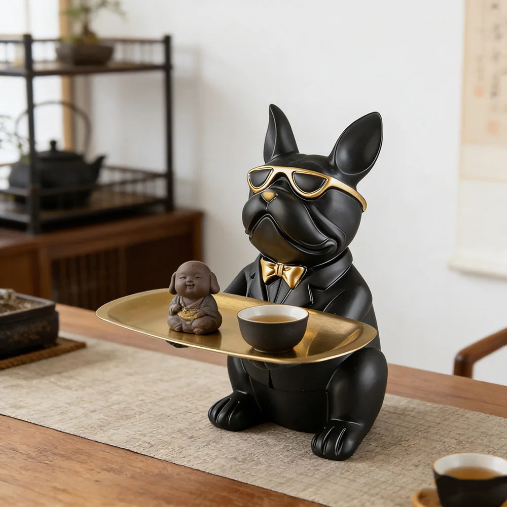 Benson Bulldog Catchall Tray Statue