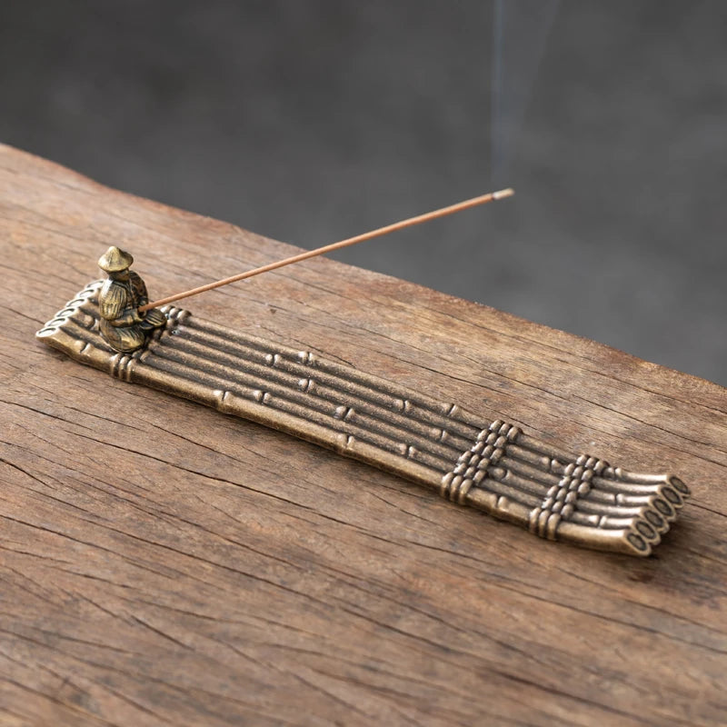 Fisherman Metal Incense Holder Tray for Sticks