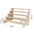 Wooden Tiered Display Riser Shelf for Living Room & Home Organization