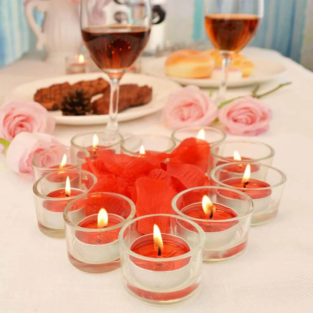 Clear Glass Tealight Holders for Tabletop and Centerpieces