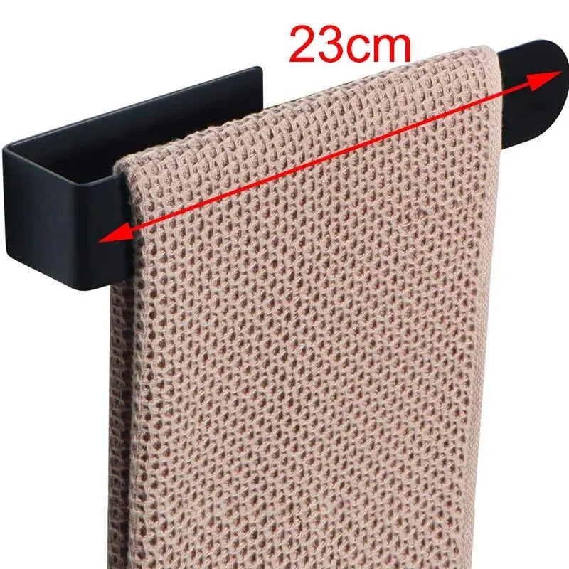 Self-Adhesive Stainless Steel Towel Rack for Bathroom & Kitchen