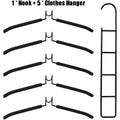 5-Tier Space-Saving Hanging Closet Organizers, 5-Pack