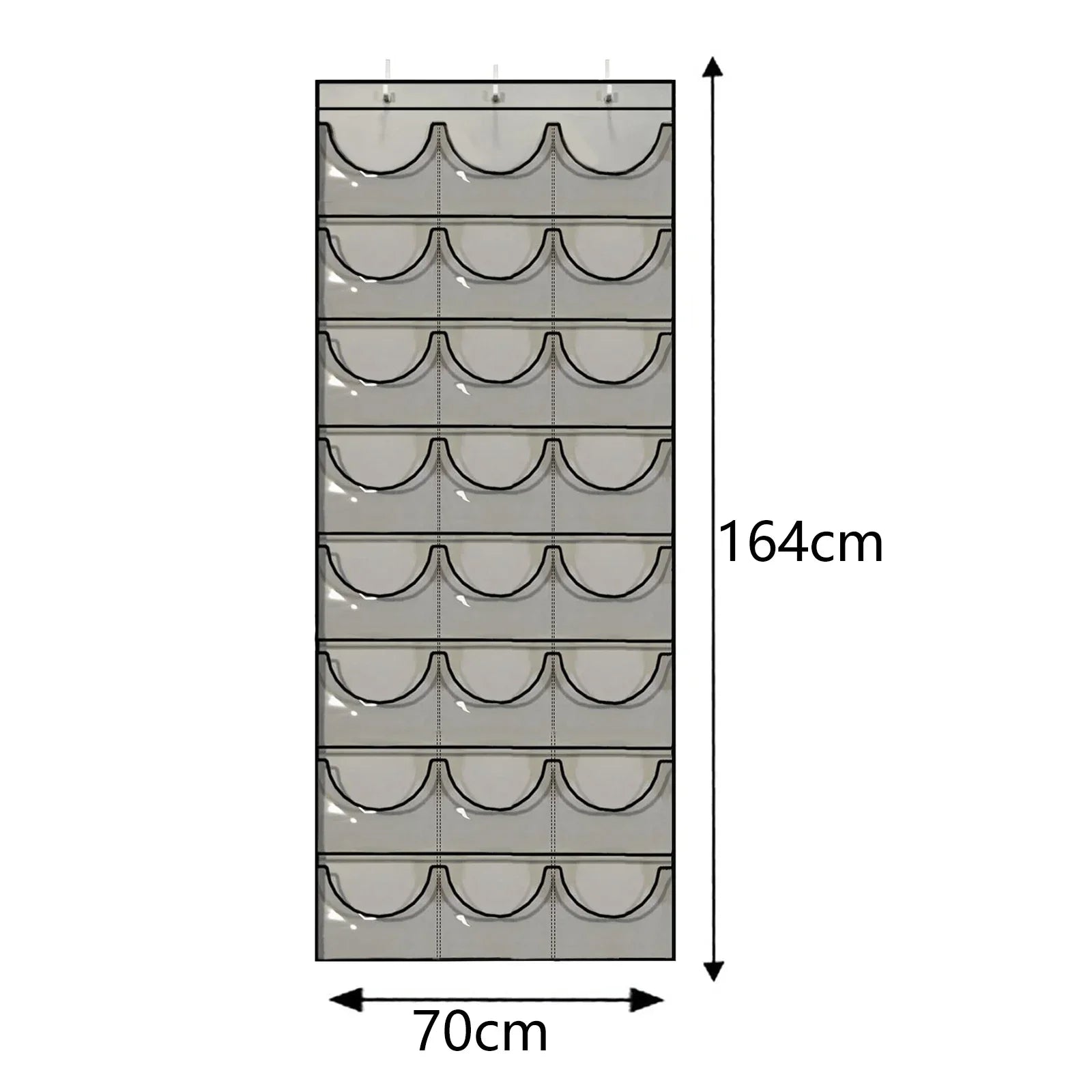 Over-Door Baseball Cap Organizer with 24 Clear Pockets