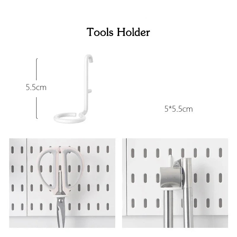 Customizable Pegboard Wall Organizer Accessories for Kitchen & Utility