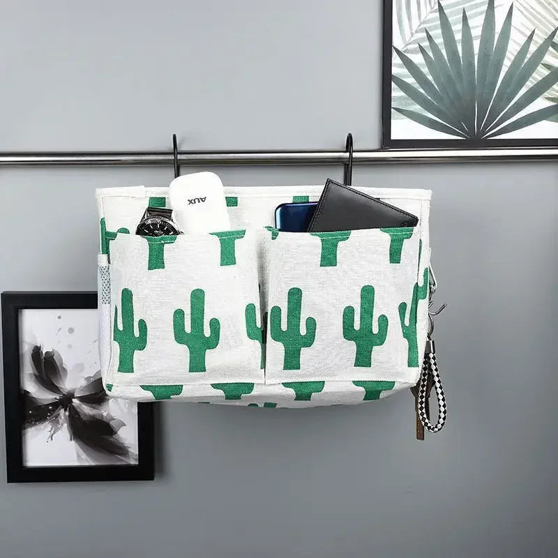 Hanging Bedside Organizer Caddy with Pockets
