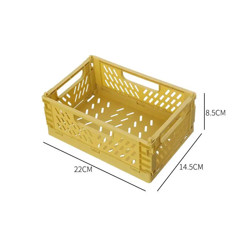 Foldable Plastic Storage Crate – Stackable Organizer Bin