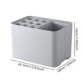 Corner Entryway Umbrella Stand with Drip Tray in Neutral Colors – Plastic Storage for Compact Spaces