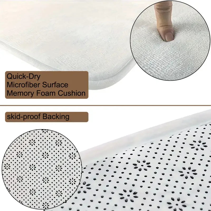 Close-up of soft mat surface and non-slip backing texture