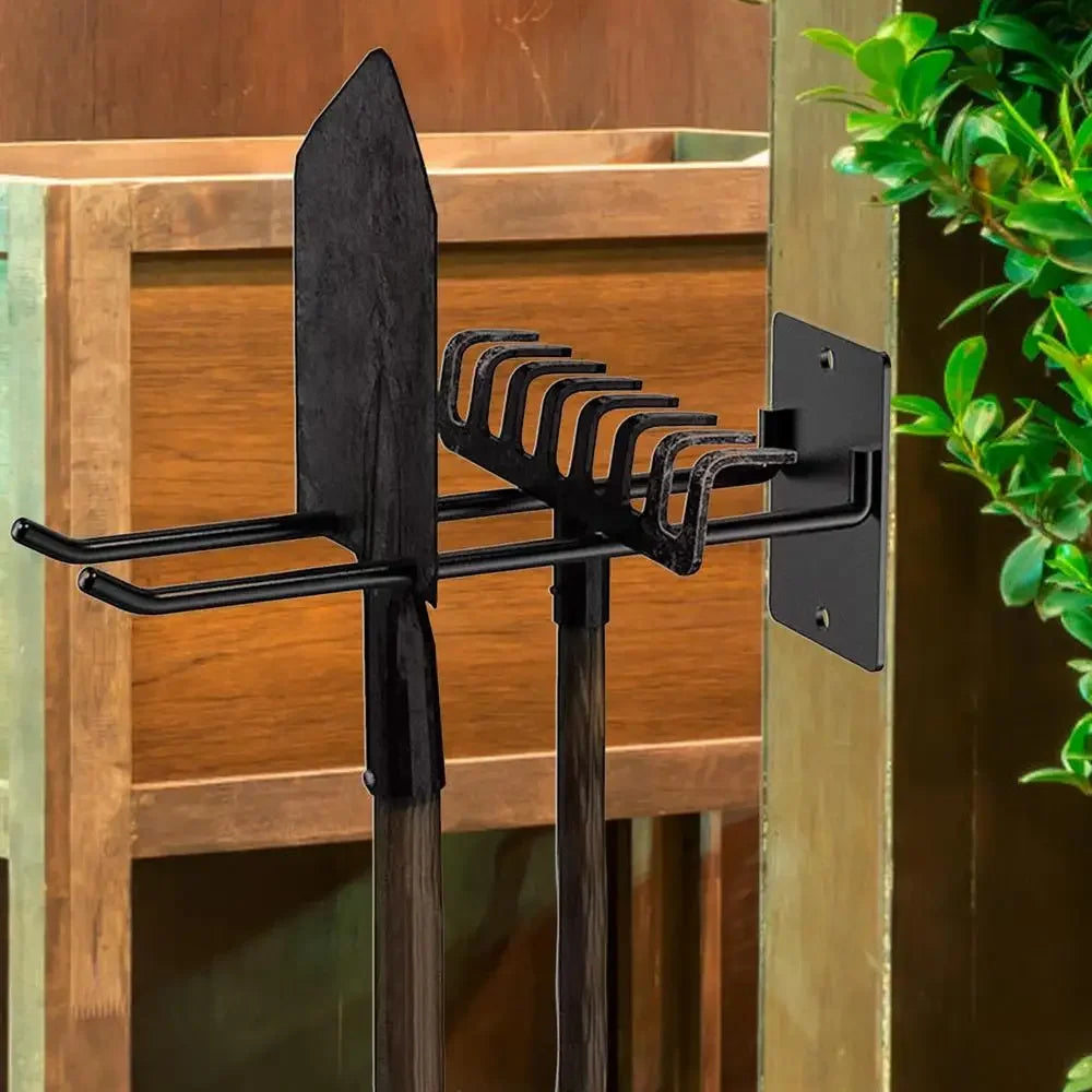 Wall-Mounted Metal Tool Hook for Garage and Garden Organization