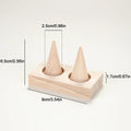 Oakley Natural Wood Ring Holder Stand – Desktop Jewelry Organizer