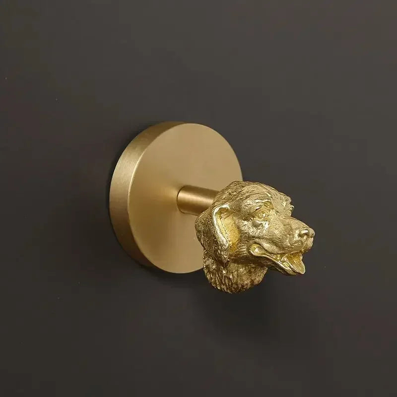 Alder Brass Animal & Botanical Wall Hook