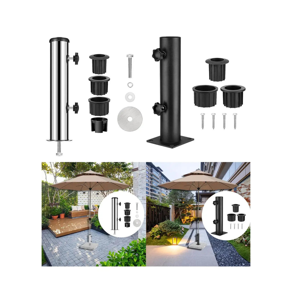 Stainless Steel Outdoor Umbrella Stand Base for Patio, Balcony, or Garden