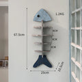 Nordic Fishbone Wooden Wall Shelf