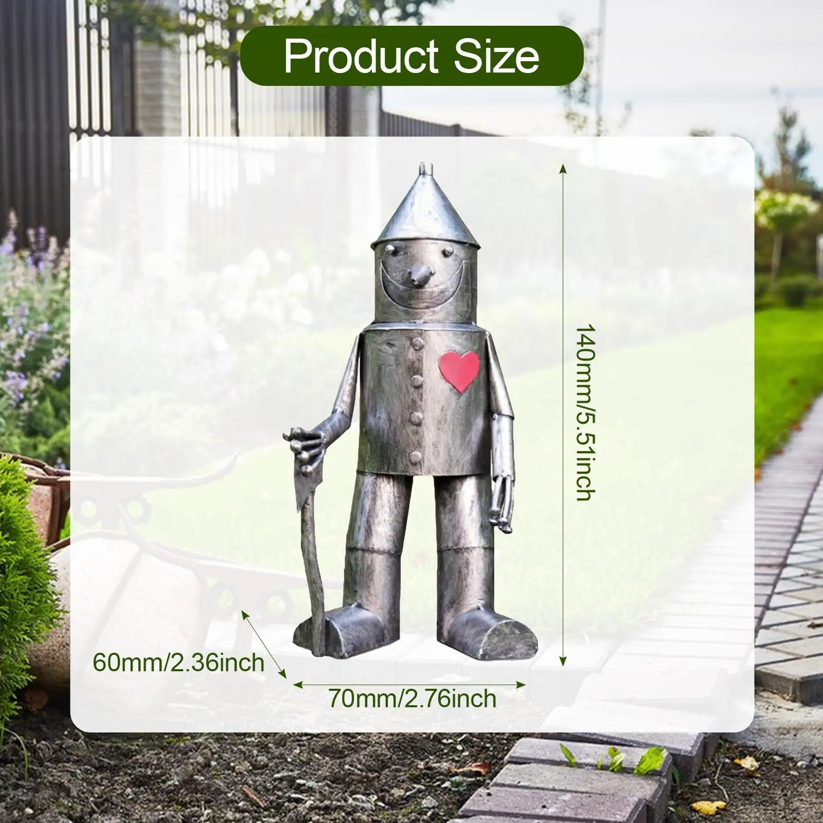 Hartwell Resin Tin Man Garden Statue