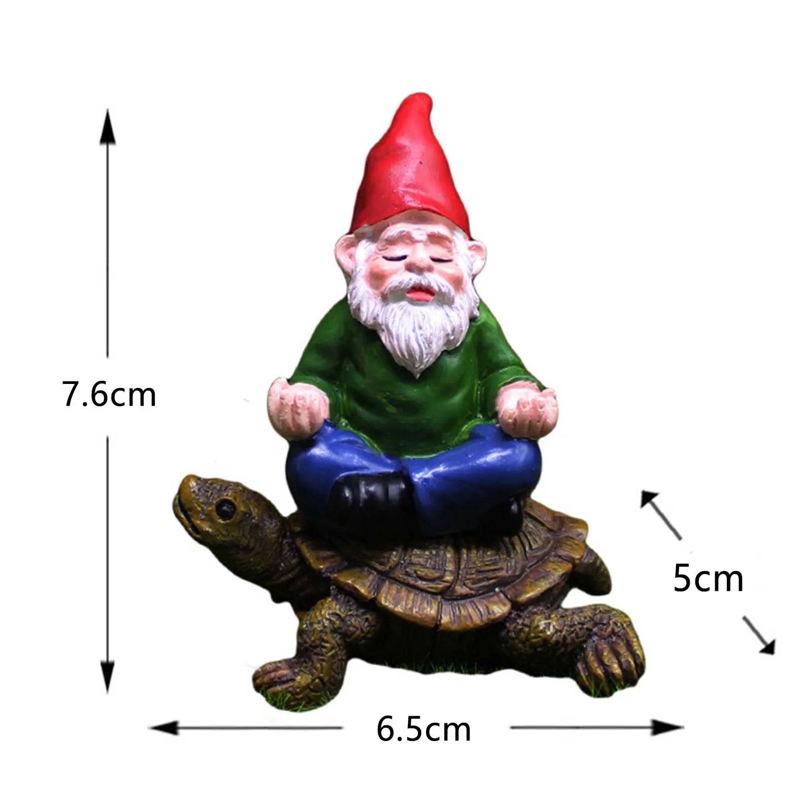 Mini Resin Garden Gnome Statue for Patio or Indoor Decor