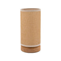Evyn LED Table Lamp with Linen Shade and Wood Base