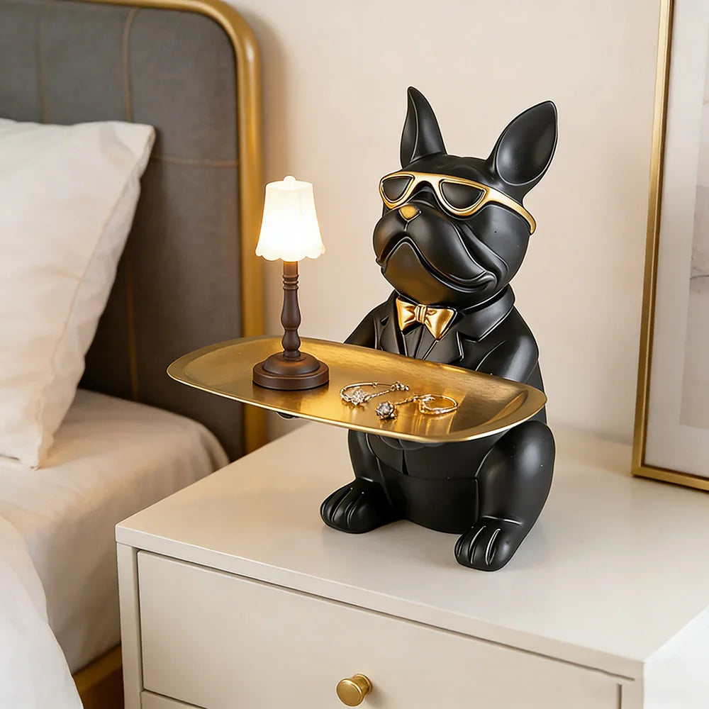 Benson Bulldog Catchall Tray Statue