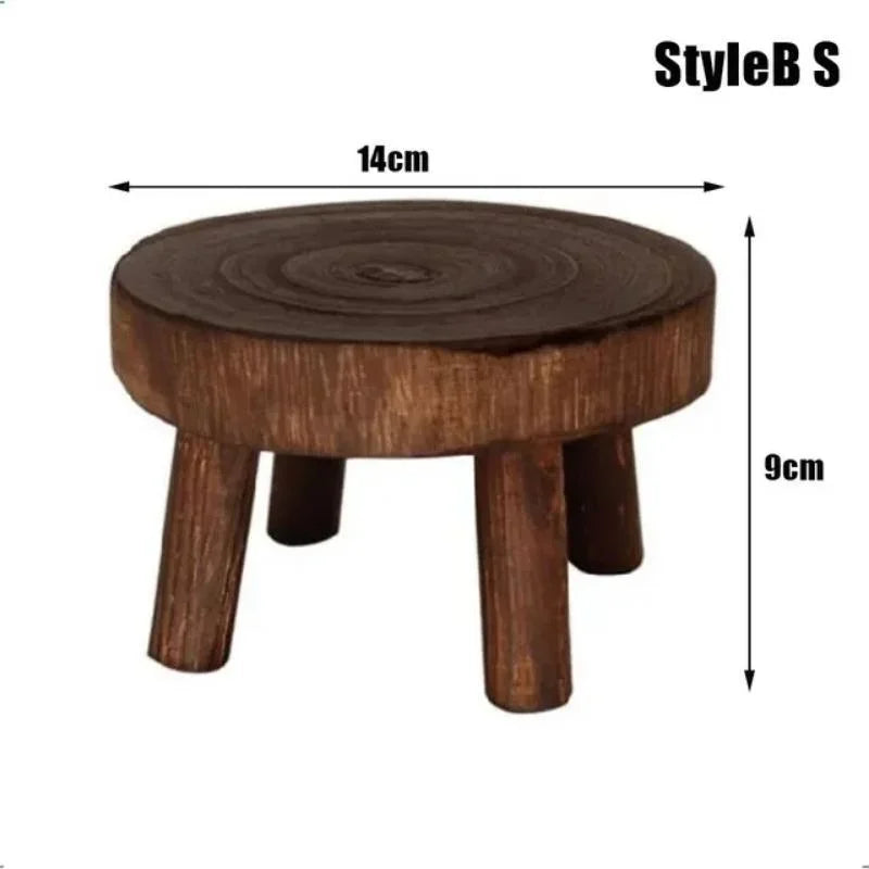 Small Wooden Plant Stand for Tabletop or Shelf Display