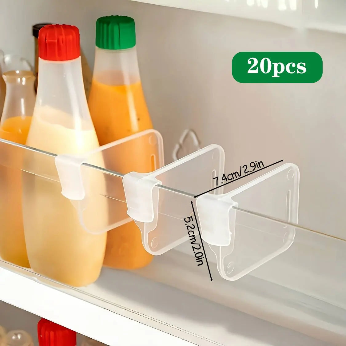 Adjustable Clear Refrigerator Shelf Dividers for Fridge Storage