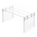 Clear Stackable Cabinet Shelf Divider for Kitchen & Fridge Organization, Plastic, Small or Large