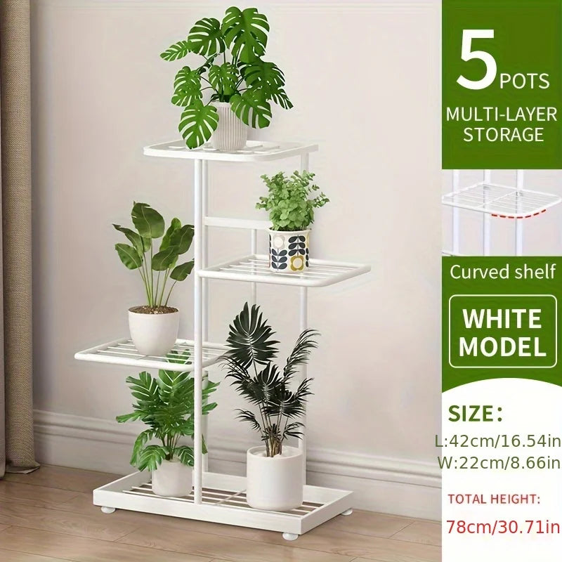 Iron Multi-Tier Plant Stand for Indoor Living Rooms or Balconies