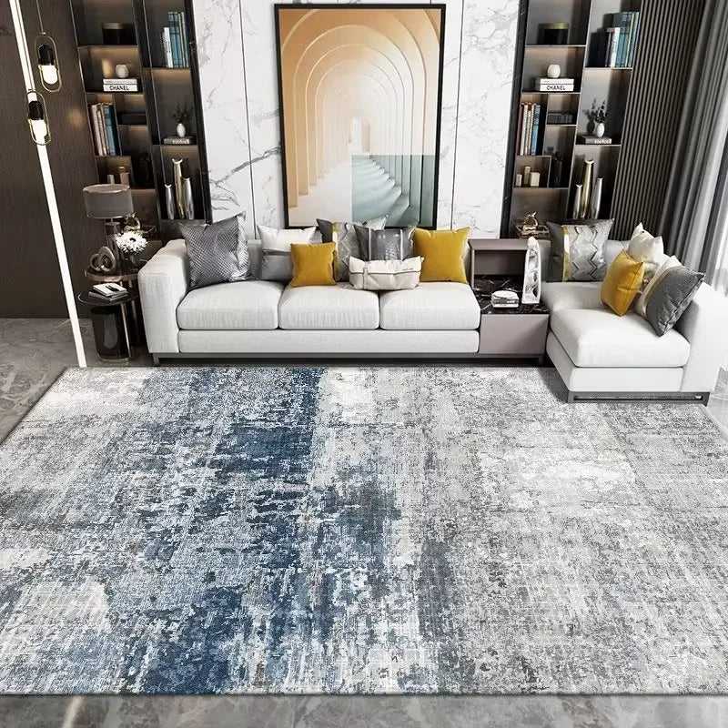 Modern Washable Area Rug with Anti-Slip Backing for Living Room