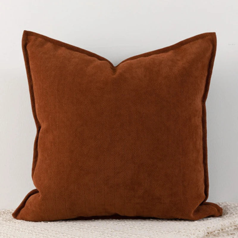 Herringbone Woven Pillow Cover – Soft Textured Accent for Sofa or Bed