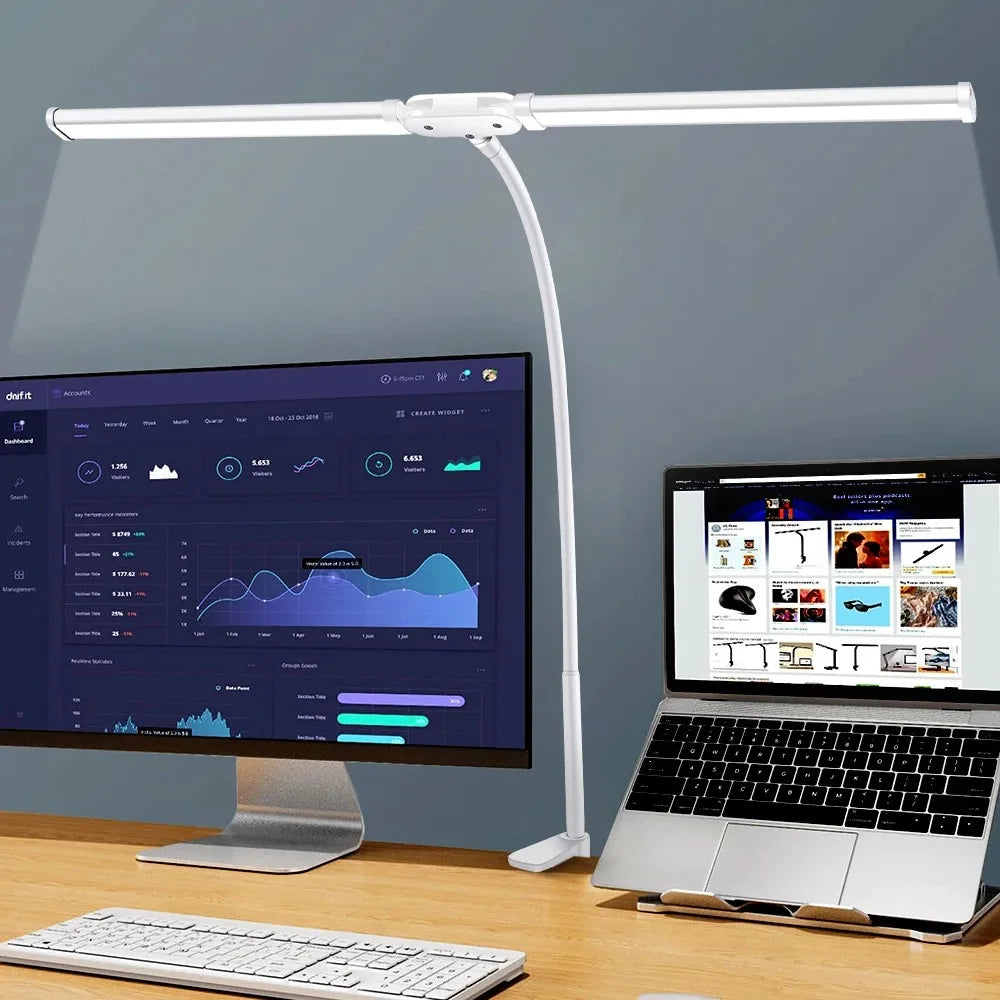 Adjustable LED Desk Lamp with Gooseneck for Home Office or Study
