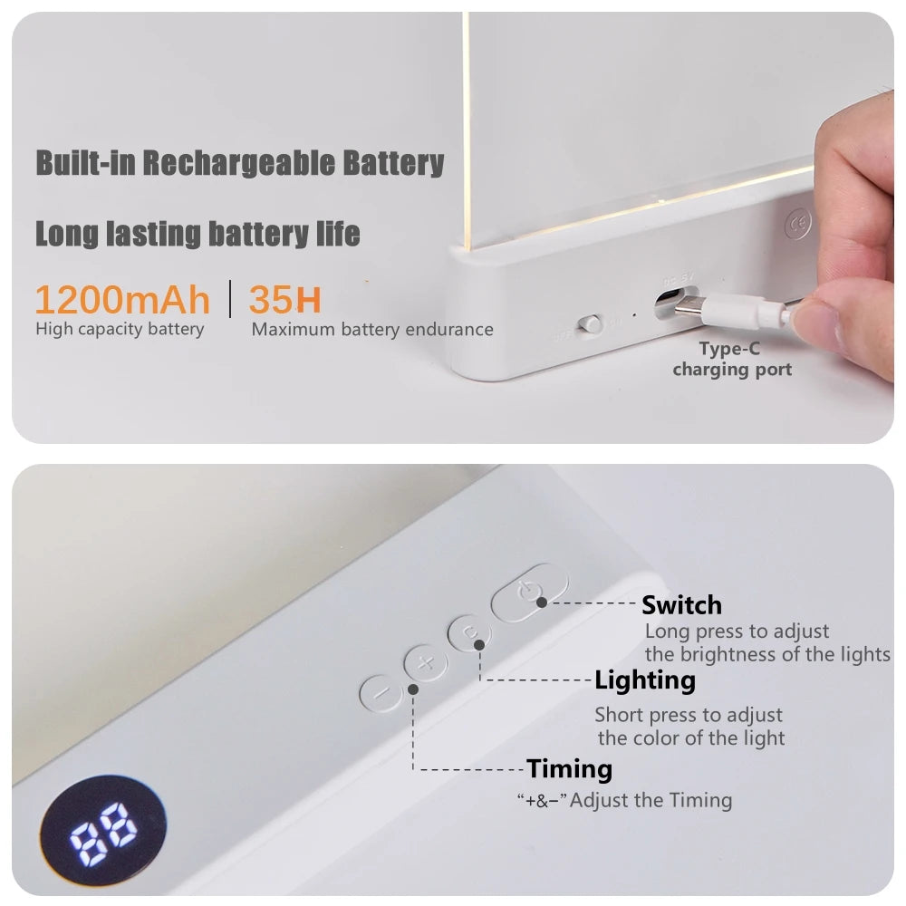 Flat Panel Rechargeable LED Book Light