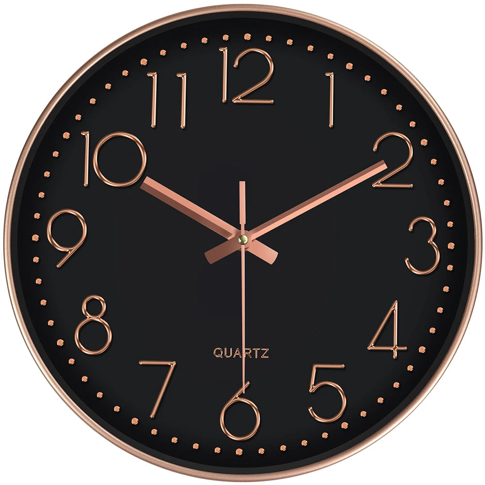 Marlow Minimalist Wall Clock with Tempered Glass Face