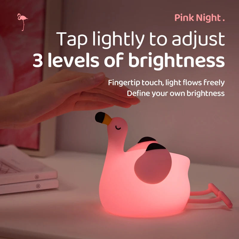 Marlow Animal Silicone Night Light – Kids’ Bedside LED Lamp