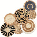 Sundara Boho Seagrass Wall Basket Set – 7 Handwoven Decorative Plates